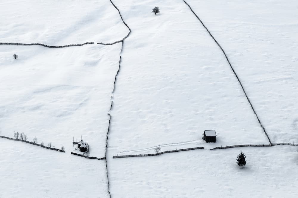 Snowy Rural Fields by Sveduneac Dorin Lucian — canvas wall art