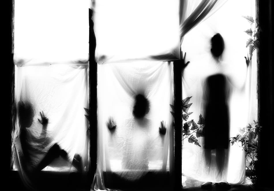 Mysterious Curtain Silhouettes by Hari Sulistiawan — canvas wall art