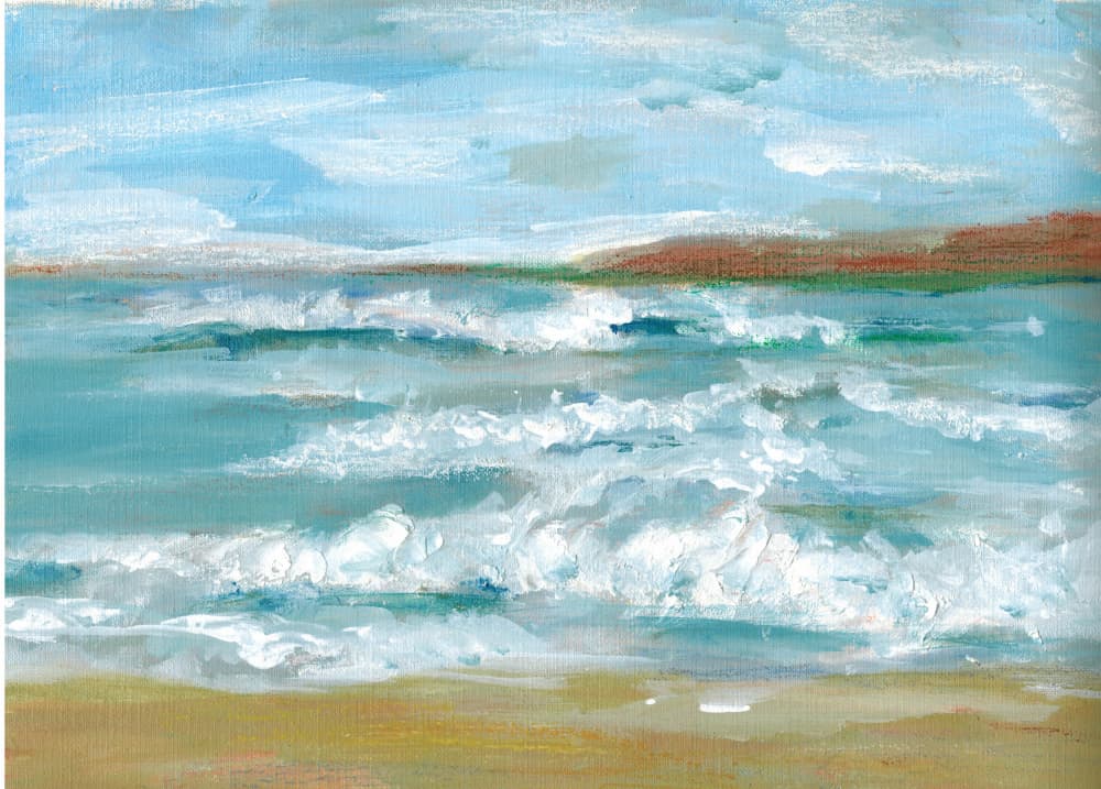 Crashing Coastal Waves by Amy Barnhart — canvas wall art