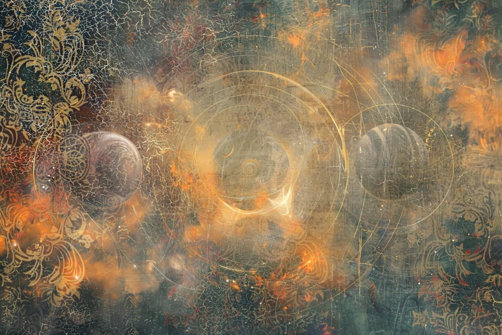 Mystical Cosmic Planets by Rafal Kulik — canvas wall art