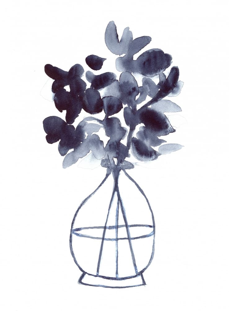 Fluid Botanical Still Life by Janel Bragg — canvas wall art