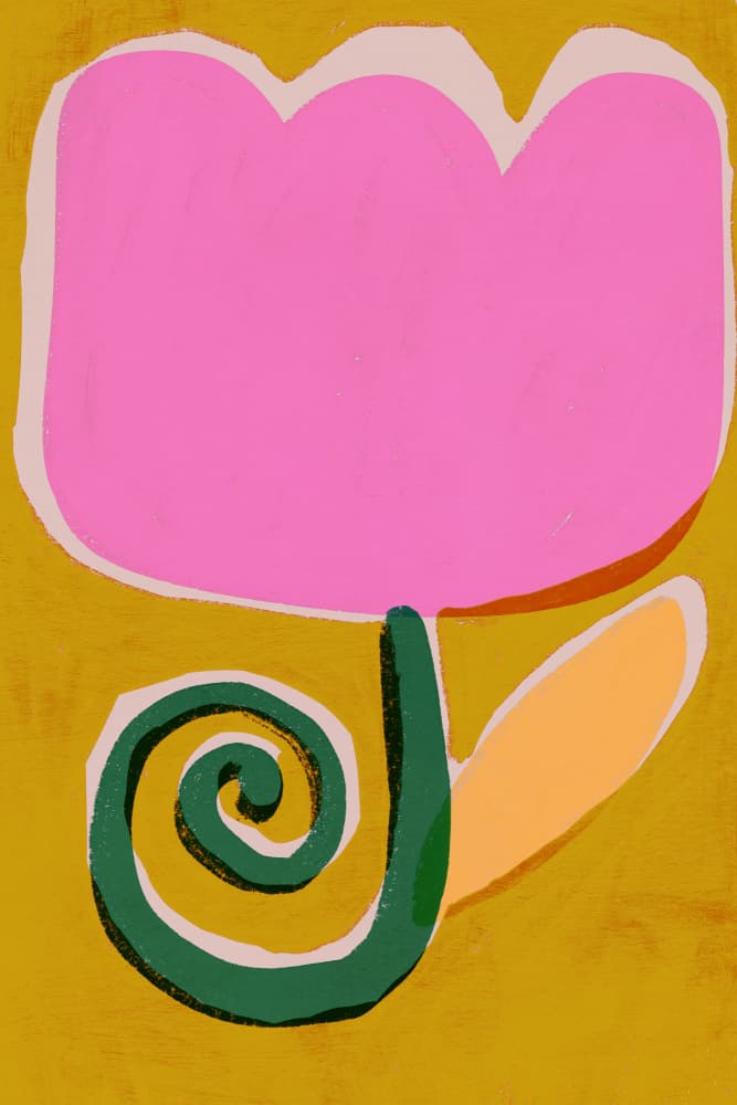 Funky tulip by Treechild — canvas wall art