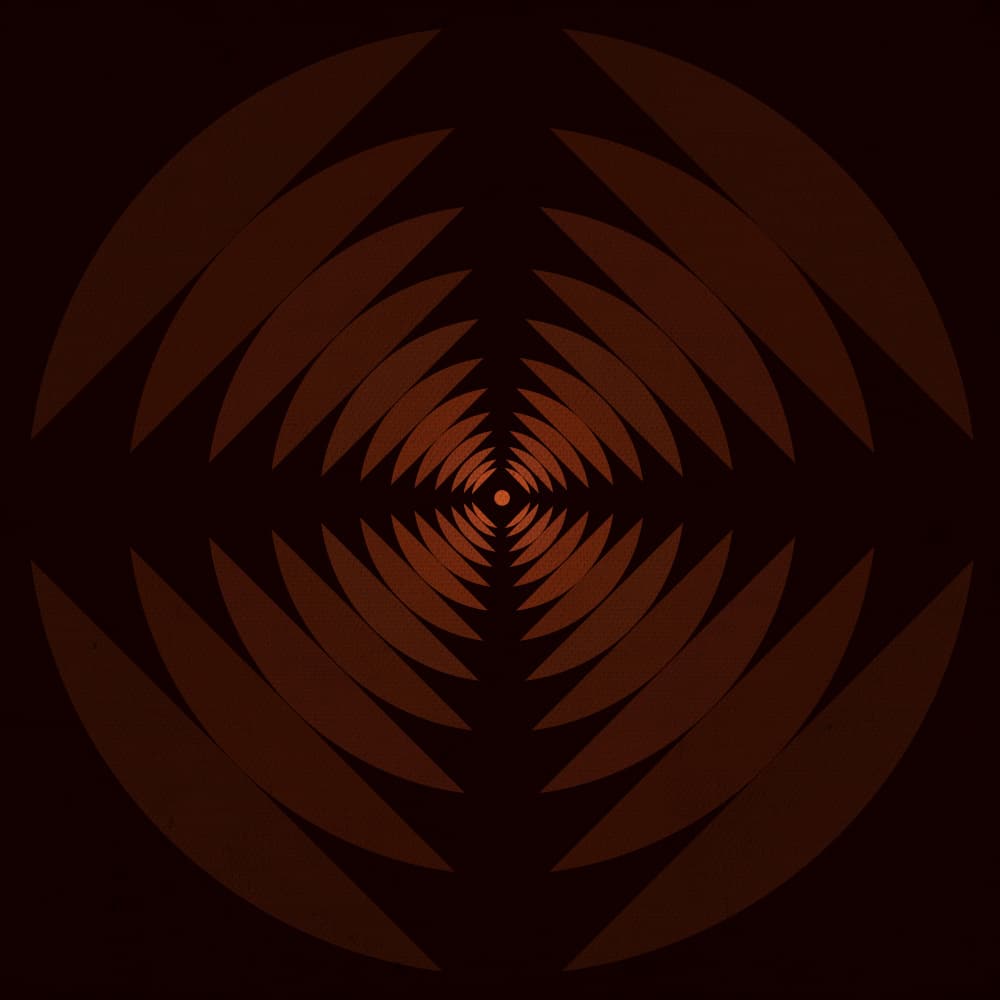 Warm Geometric Illusion by Carlos Perez Del Moro — canvas wall art