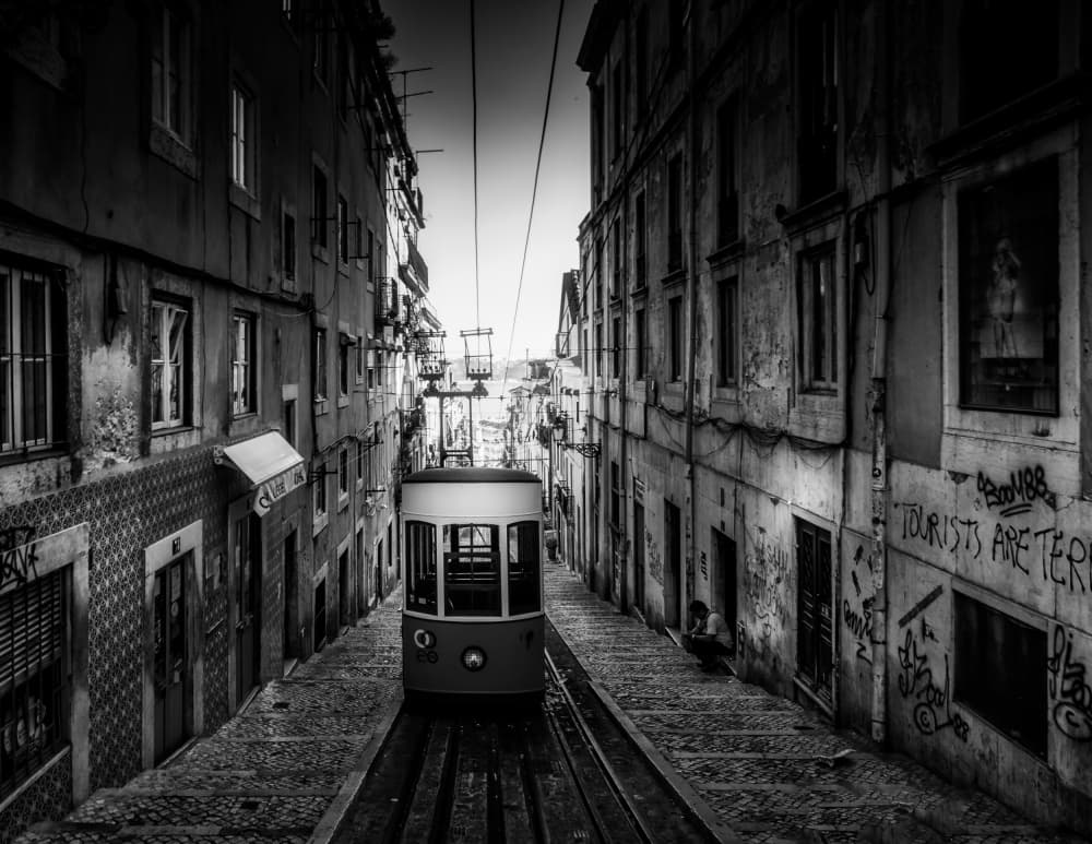 Historic Lisbon Tram by Luis Borges Alves — canvas wall art