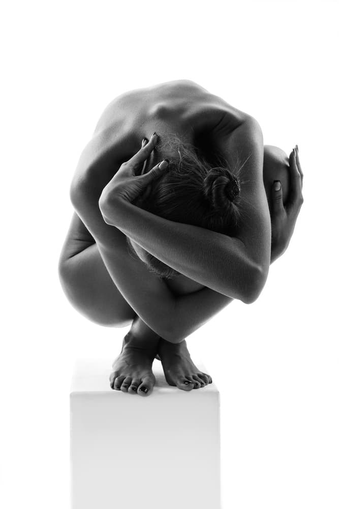 Contemplative Nude Figure by AURIMAS VALEVICIUS — canvas wall art