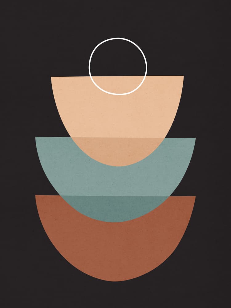 Stacked Earthy Curves by Vitor Costa — canvas wall art