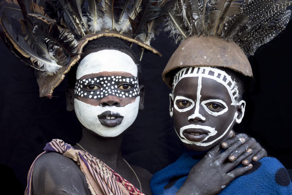 Young Tribal Faces by Iris Wiener — canvas wall art