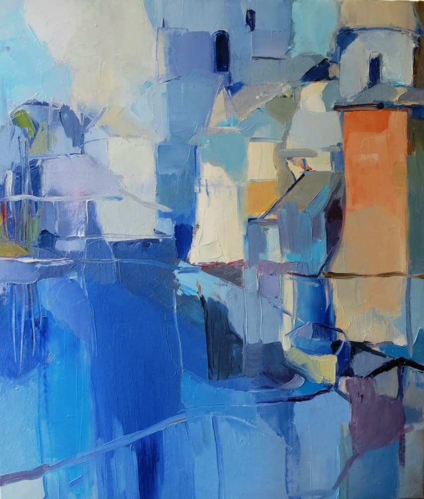 Vibrant Coastal Reflections by Elena Shraibman — canvas wall art