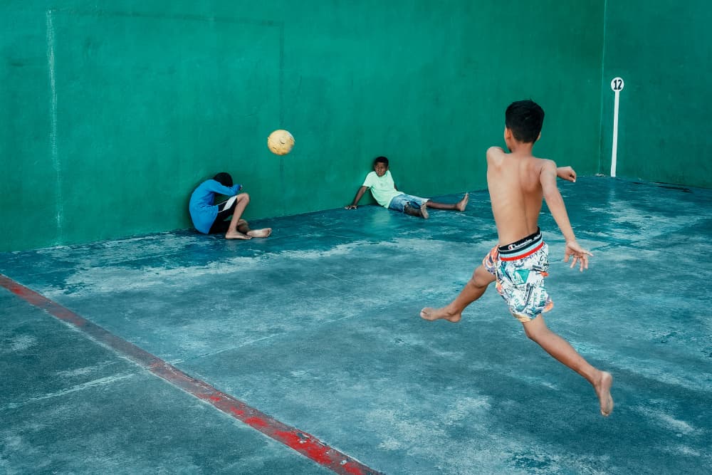 Boys Play Soccer by Andy Bauer — canvas wall art