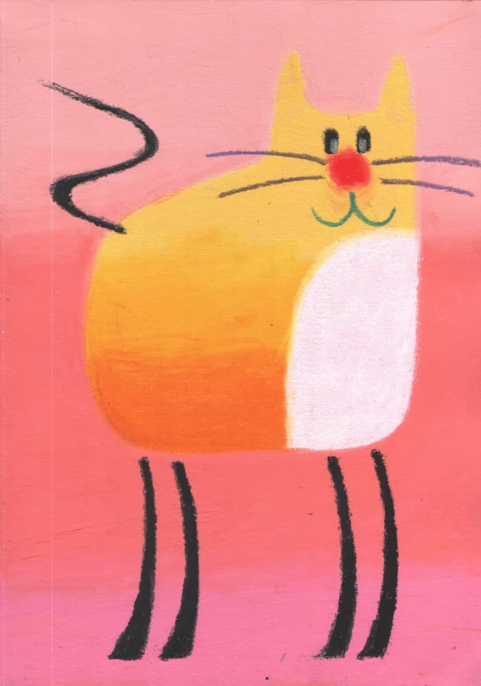 Whimsical Orange Cat by Kulik — canvas wall art