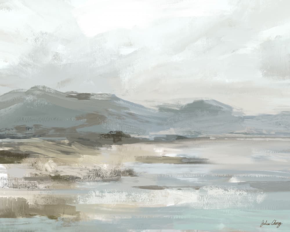 Gray Beige Seascape by Julia Cheney — canvas wall art