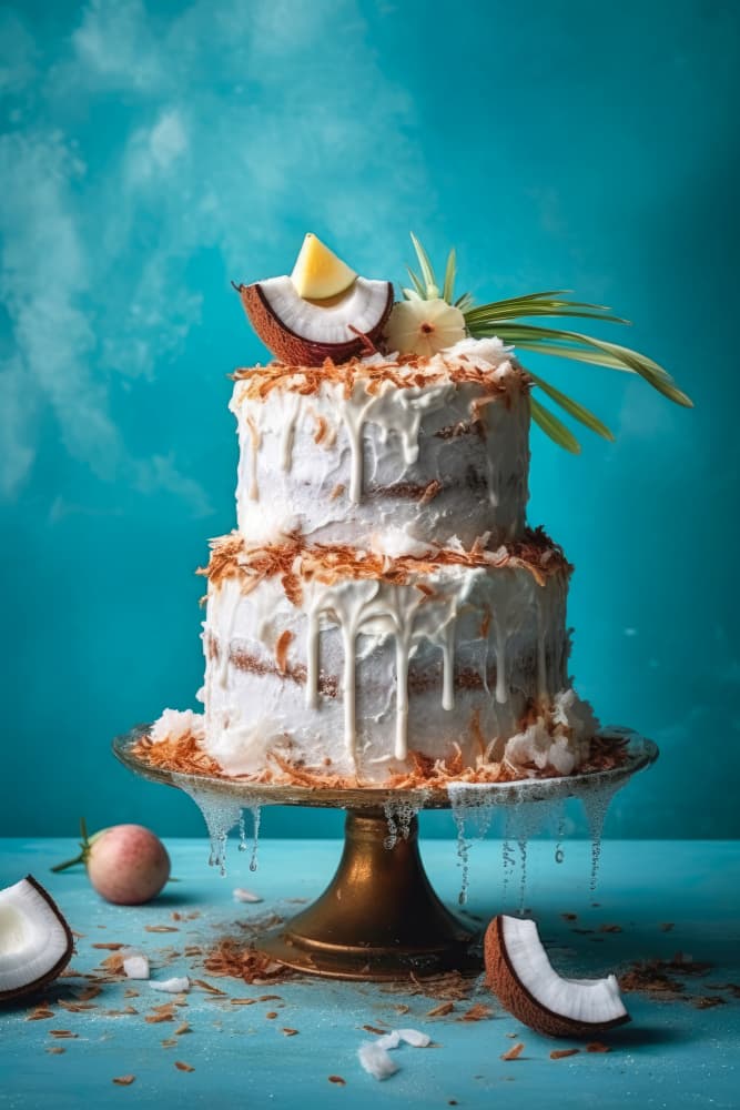 Tropical Coconut Cake by Justyna Jaszke — canvas wall art