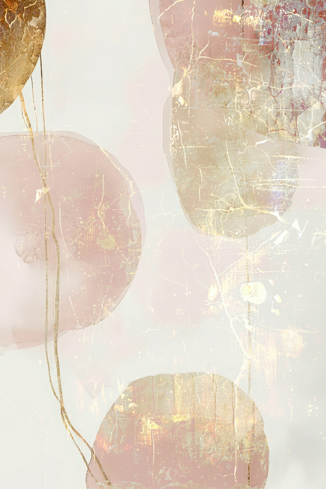 Blush Gold Organic Abstract by Rafal Kulik — canvas wall art