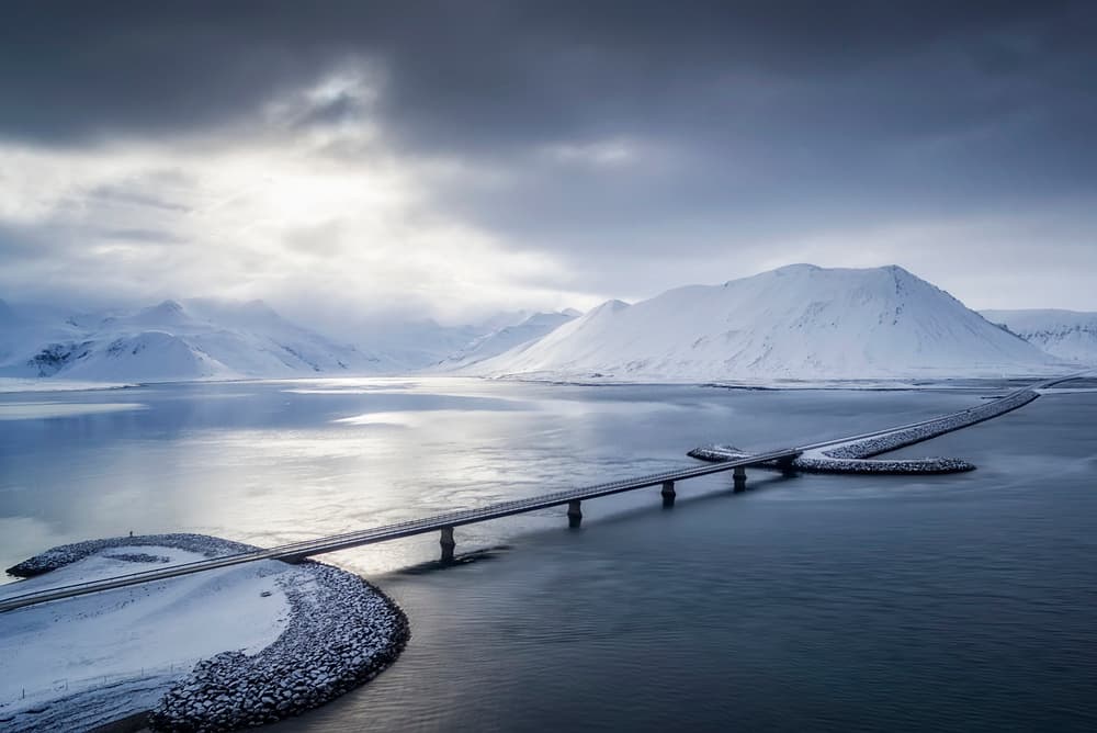 Winter Bridge Vista by Andrea Auf dem Brinke — canvas wall art