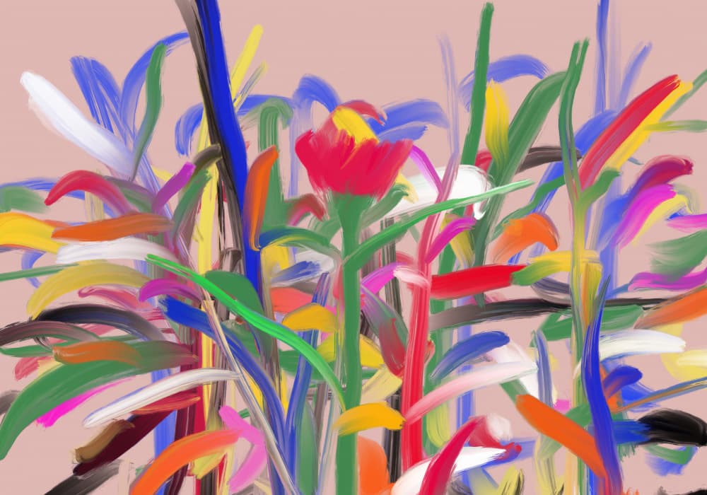 Vibrant Abstract Garden by Cesare Bellassai Art — canvas wall art