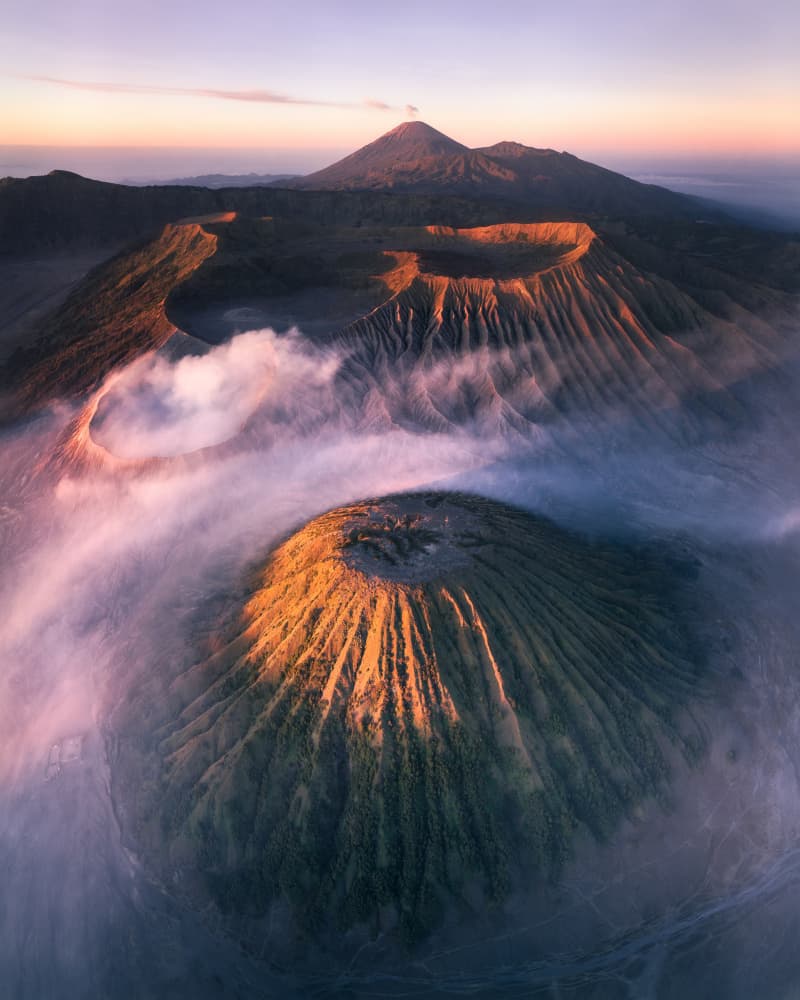 Volcanic Sunrise Mist by Dmitry Razr — canvas wall art