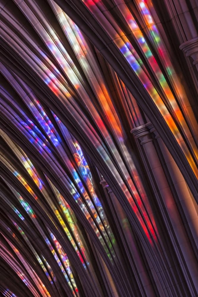 Gothic Stained Glass Arches by Christopher Budny — canvas wall art