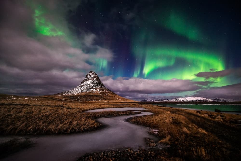Northern Lights Over Kirkjufell by David Martin Castan — canvas wall art