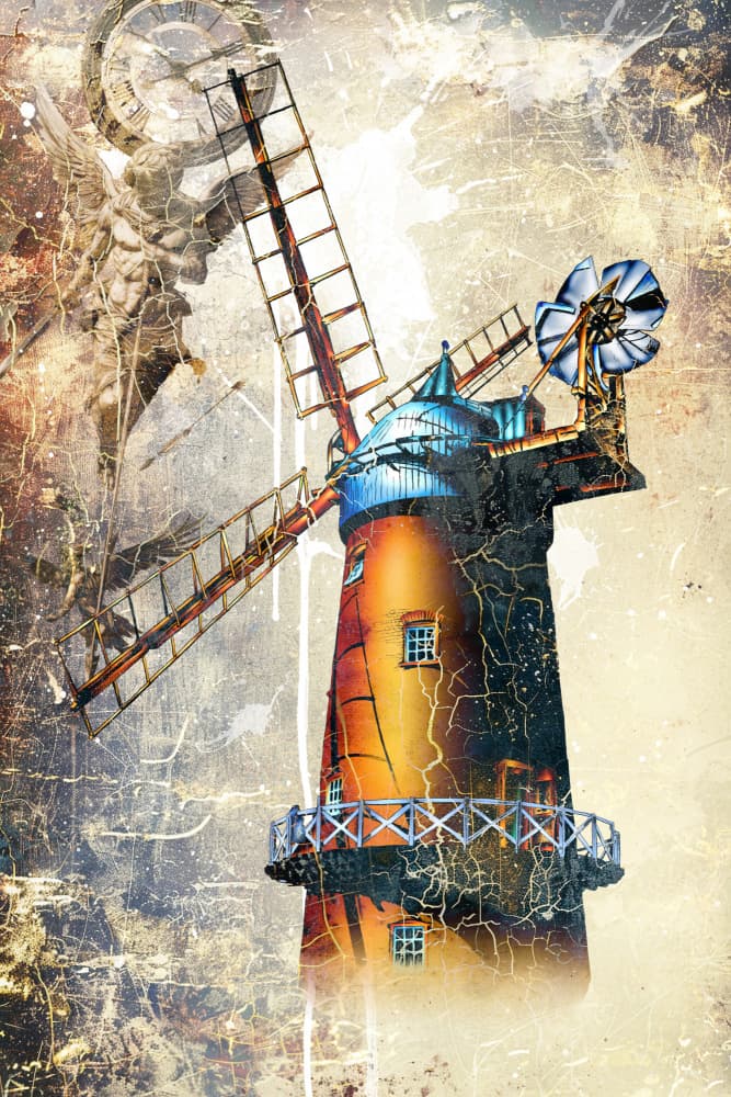 Rustic Windmill Fantasy by Rafal Kulik — canvas wall art