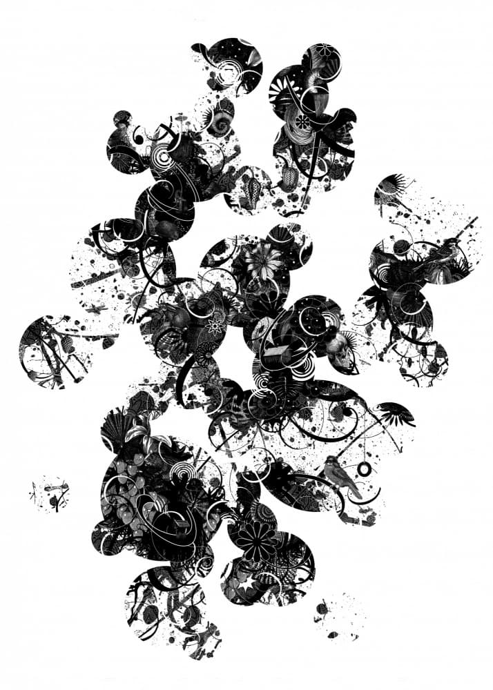 Organic Ink Shapes by Jaco Putker — canvas wall art