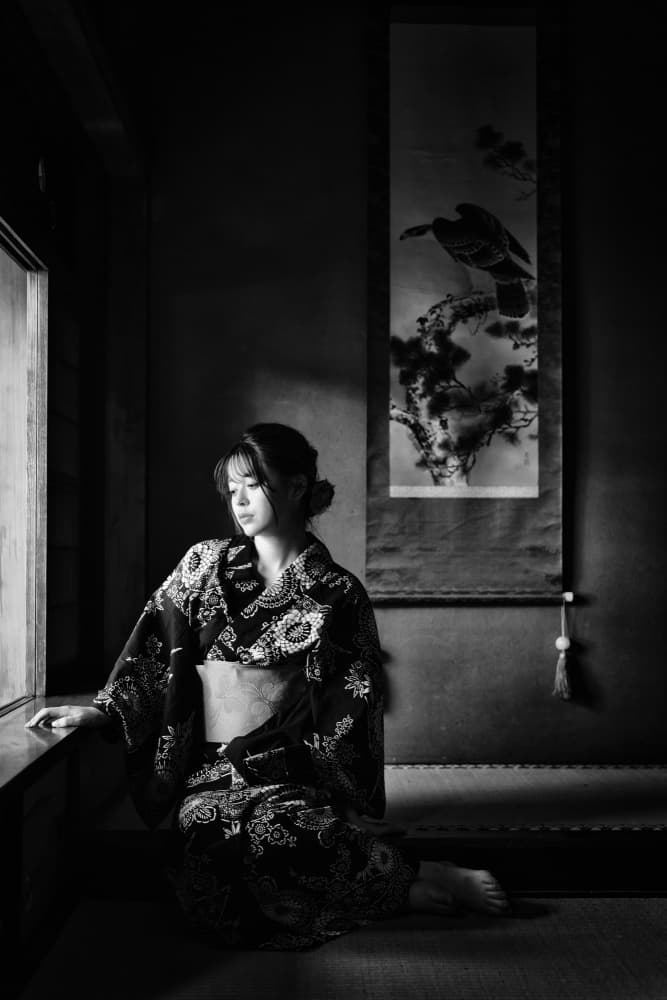 Serene Japanese Contemplation by Masatoshi Washimi — canvas wall art