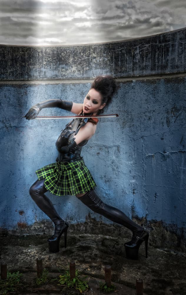 Gothic Punk Violinist by Derek Galon MA FRPS FOPS — canvas wall art