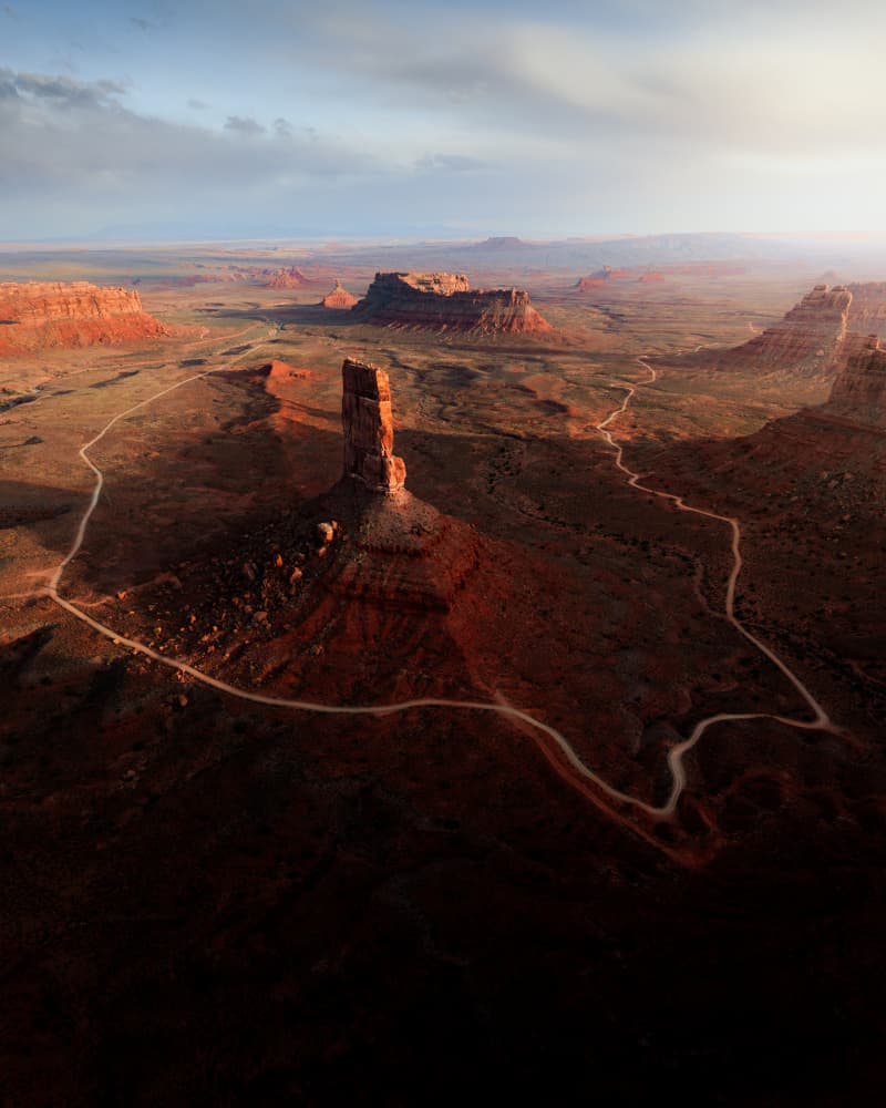 Golden Desert Tower Valley by Witold Ziomek — canvas wall art