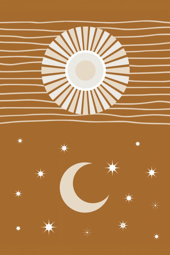 Celestial Day Night by Martina — canvas wall art