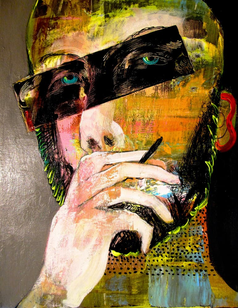 Mysterious Abstract Man by Victor Tkachenko — canvas wall art