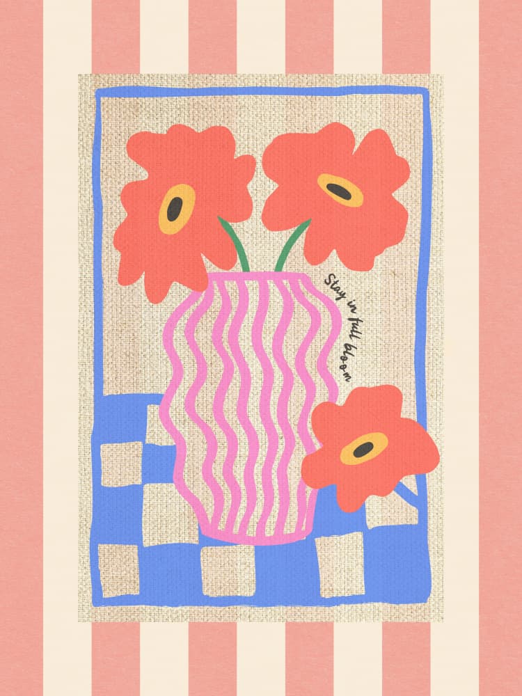 Stay In Full Bloom by Jolly and Dash — canvas wall art