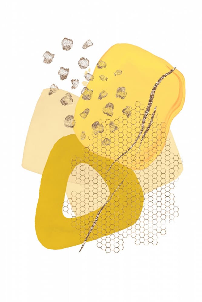 Honey Gold Abstract by Sally Ann Moss — canvas wall art