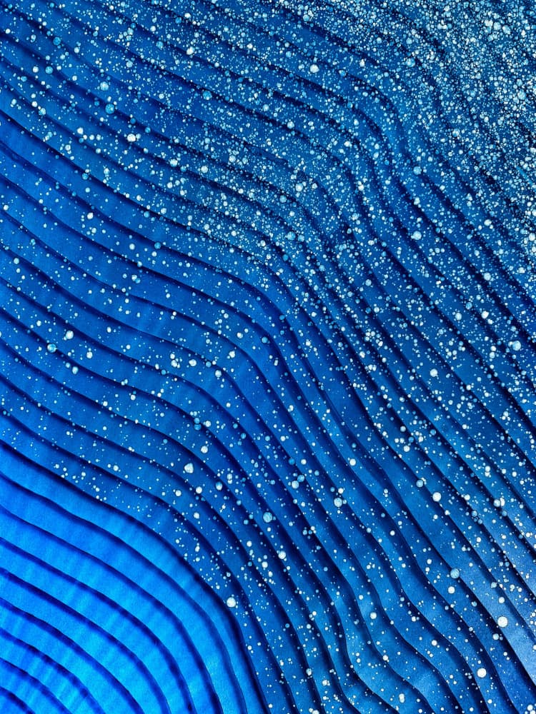 Sparkling Blue Abstract by Tara Mann — canvas wall art