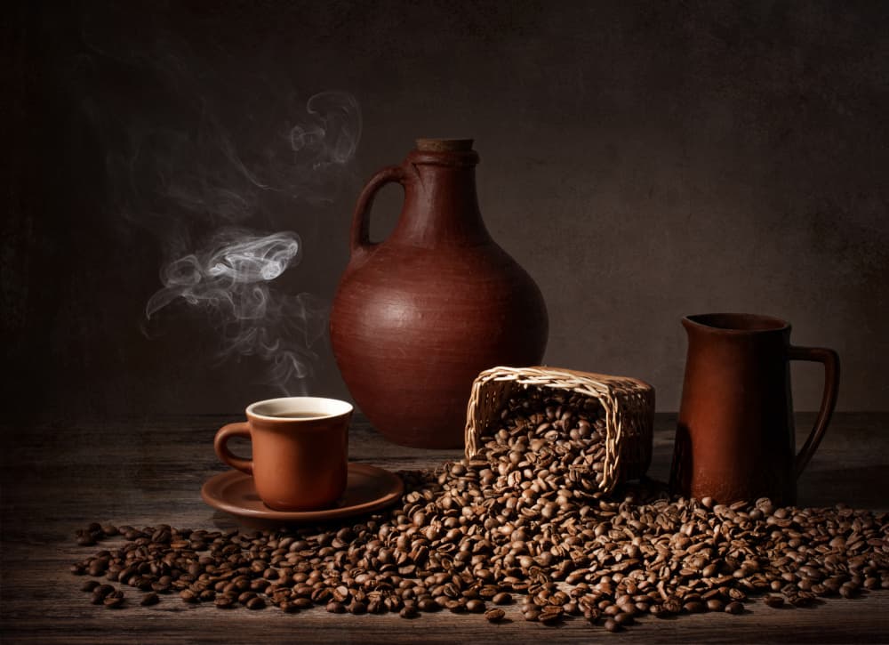 Rustic Coffee Still Life by Margareth Perfoncio — canvas wall art