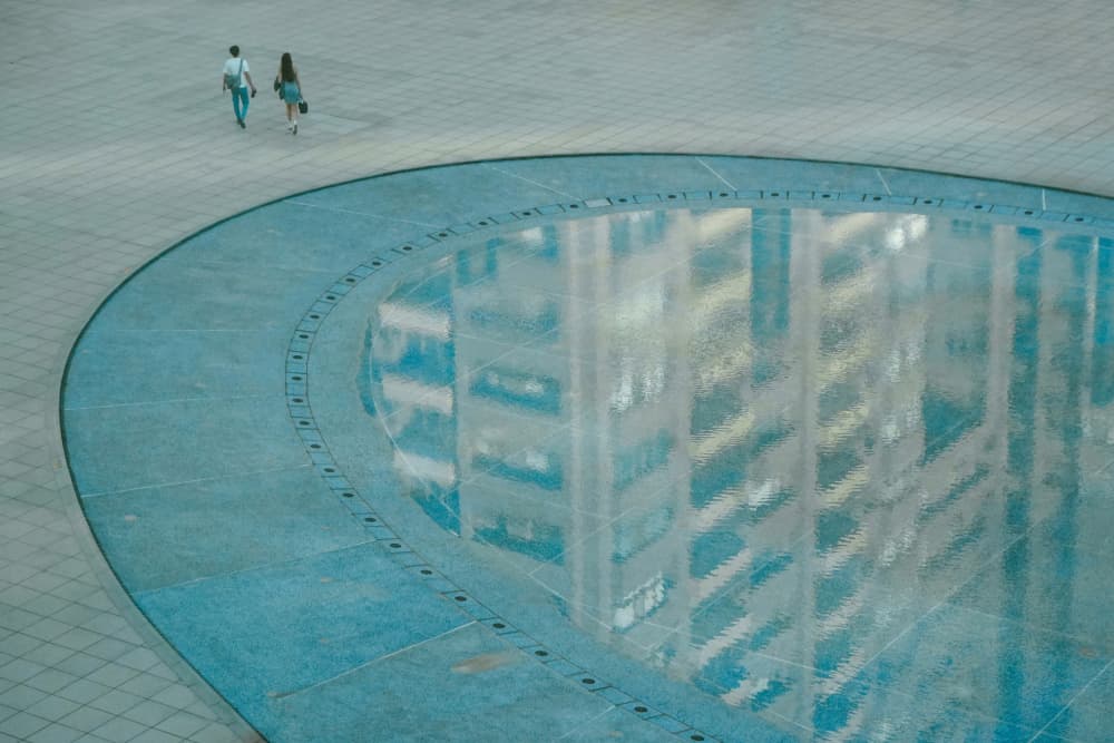 Urban Reflection Stroll by Yi-Tang Wang — canvas wall art