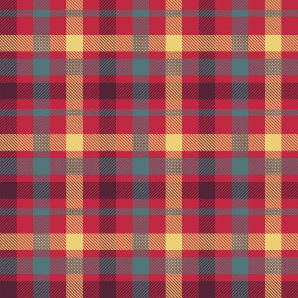 Cozy Red Plaid by Marika Barsrsind — canvas wall art