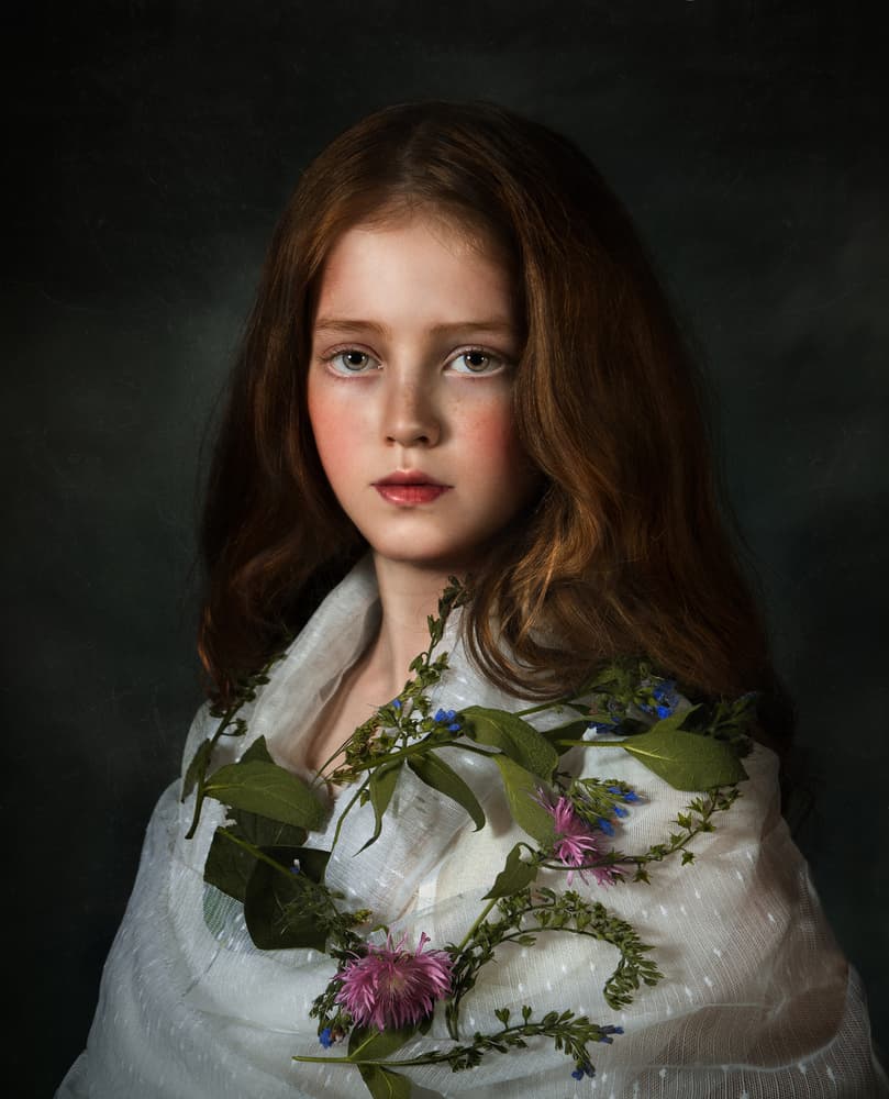 Ethereal Floral Portrait by Svetlana Melik-Nubarova — canvas wall art