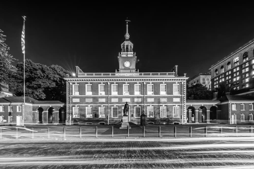 Independence Hall Night by Melanie Viola — canvas wall art