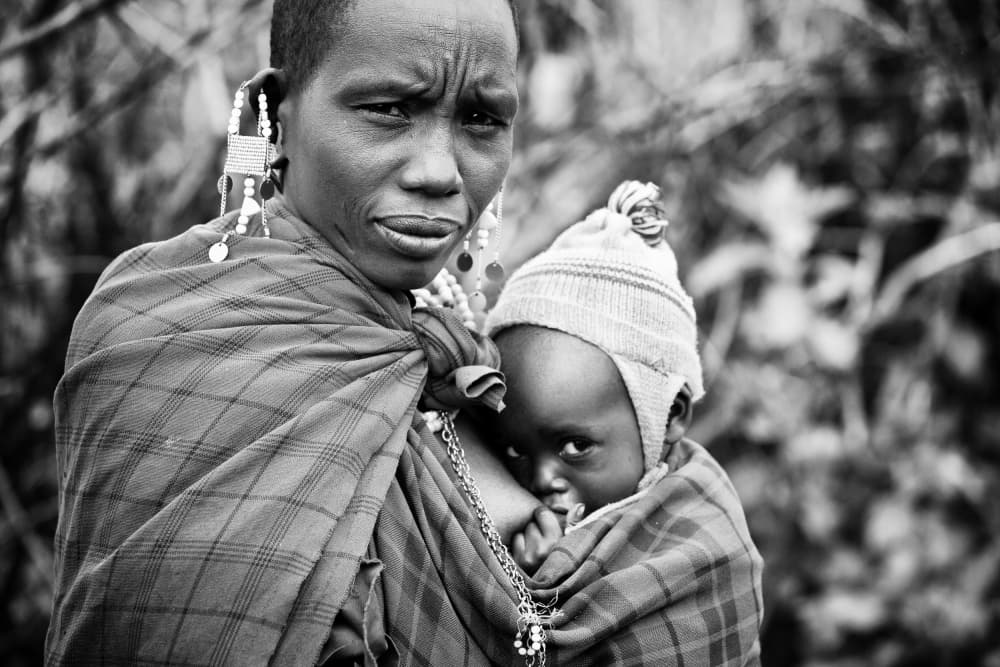 African Mother Child by Goran Jovic — canvas wall art