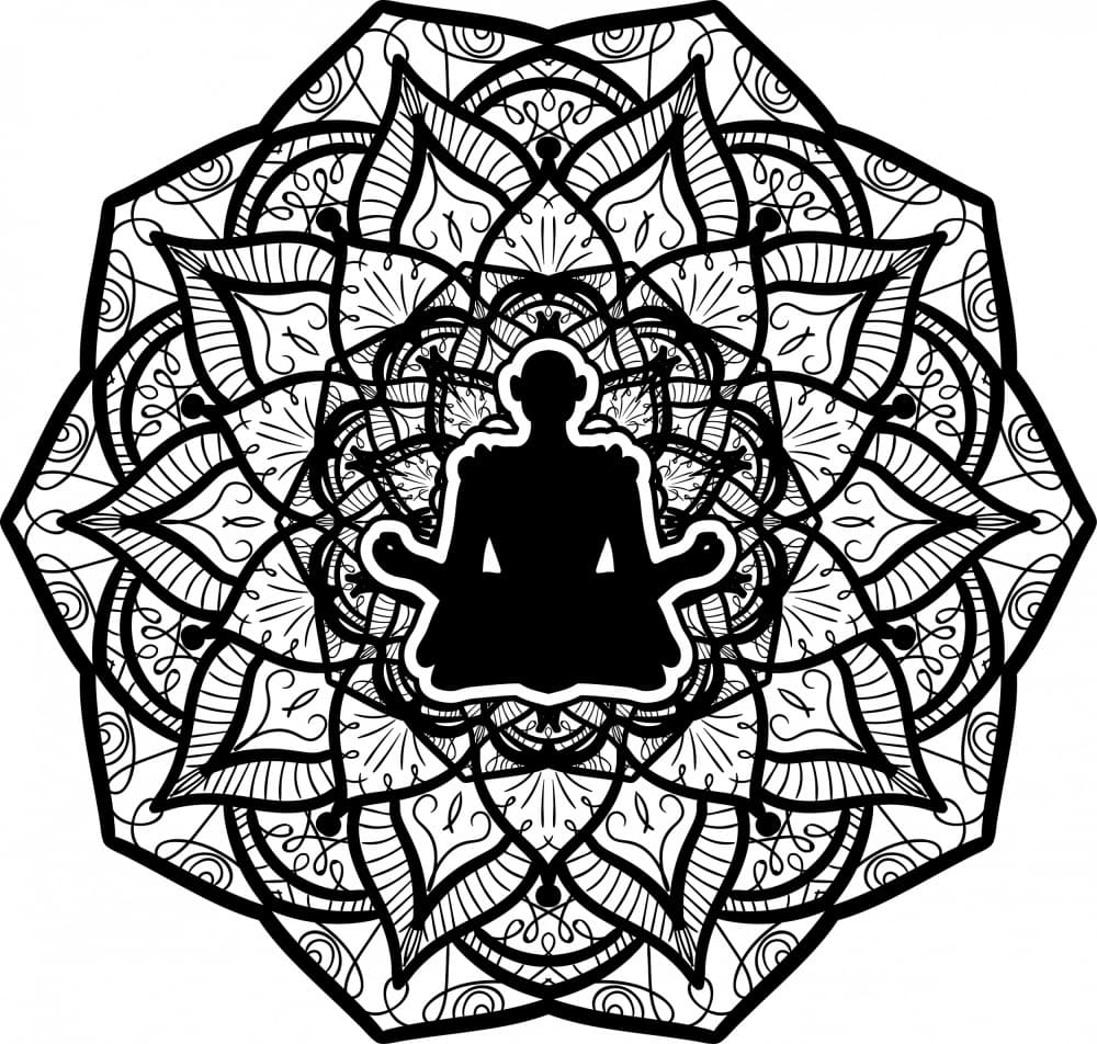Zen Meditation Mandala by Marika Barsrsind — canvas wall art