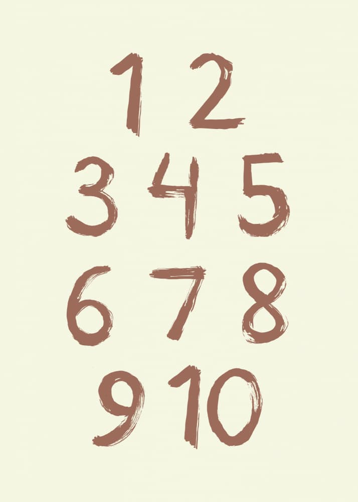 Hand Drawn Numbers by Aminah Eleonora — canvas wall art