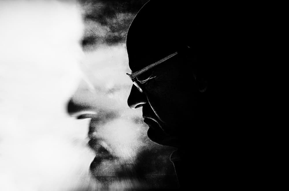 Mysterious Profile Reflection by Samanta Krivec — canvas wall art