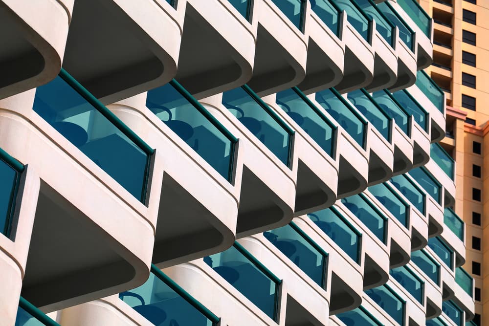 Curved Balcony Architecture by Hans-Wolfgang Hawerkamp — canvas wall art