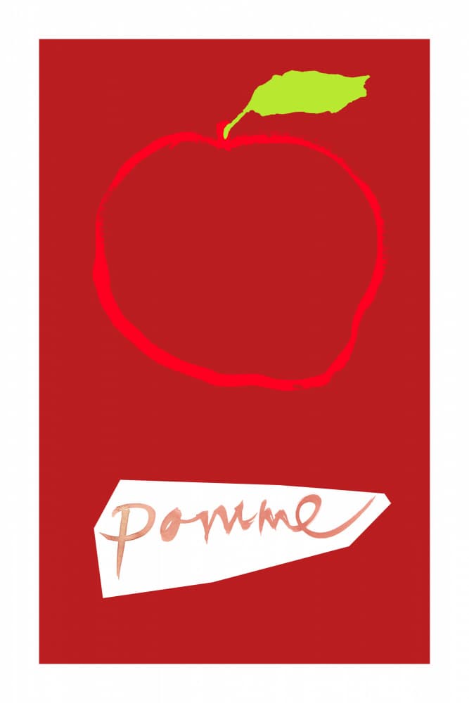 Pomme Red Apple by cartissi — canvas wall art