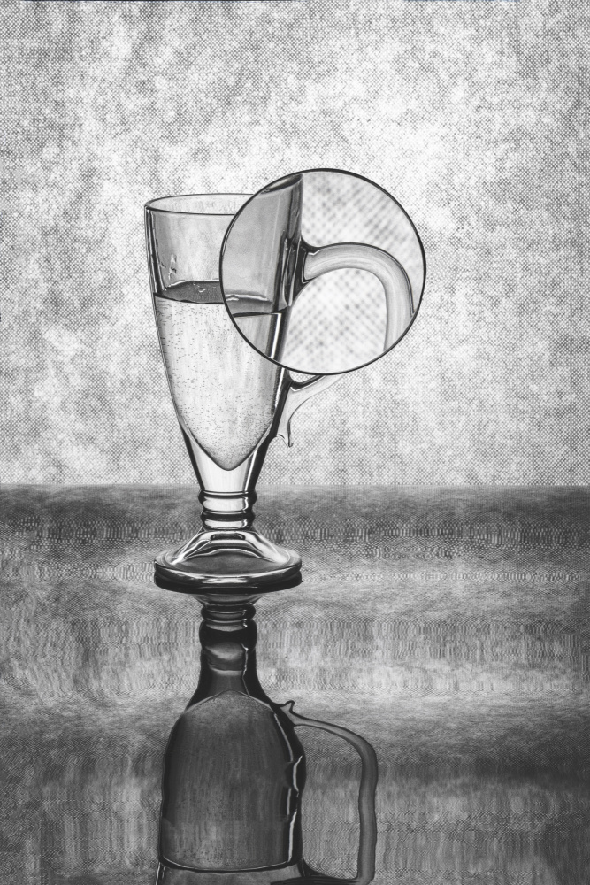 Inverted Glass Reflection by Brig Barkow — canvas wall art