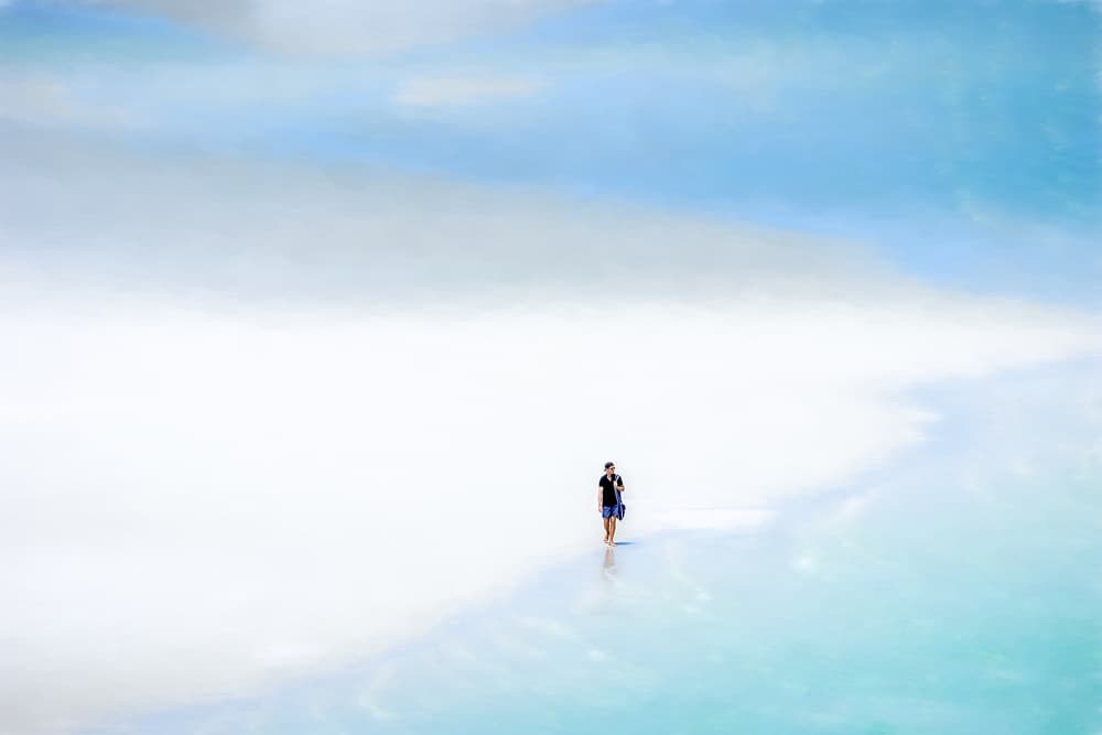 Tranquil Ocean Stroll by Michel Groleau — canvas wall art