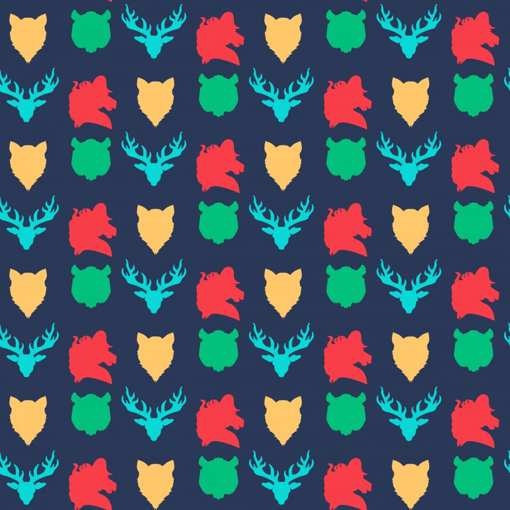 Colorful Woodland Animals by Marika Barsrsind — canvas wall art