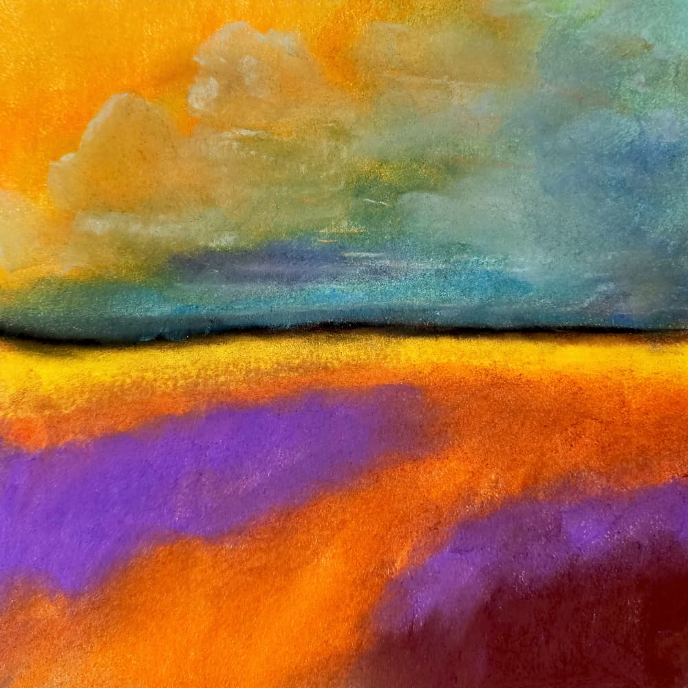 Vibrant Abstract Horizon by Justyna Jaszke — canvas wall art