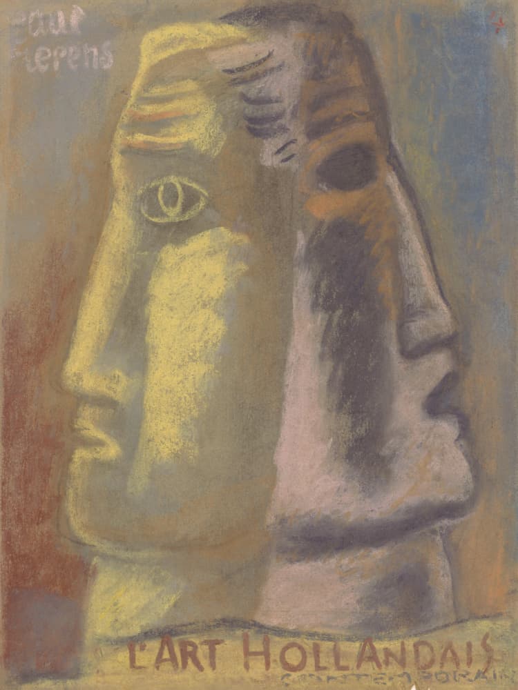 Omslag Ontwerp Voor Paul Fierens, Lart Hollandais Contemporain 1933 by Leo Gestel — canvas wall art