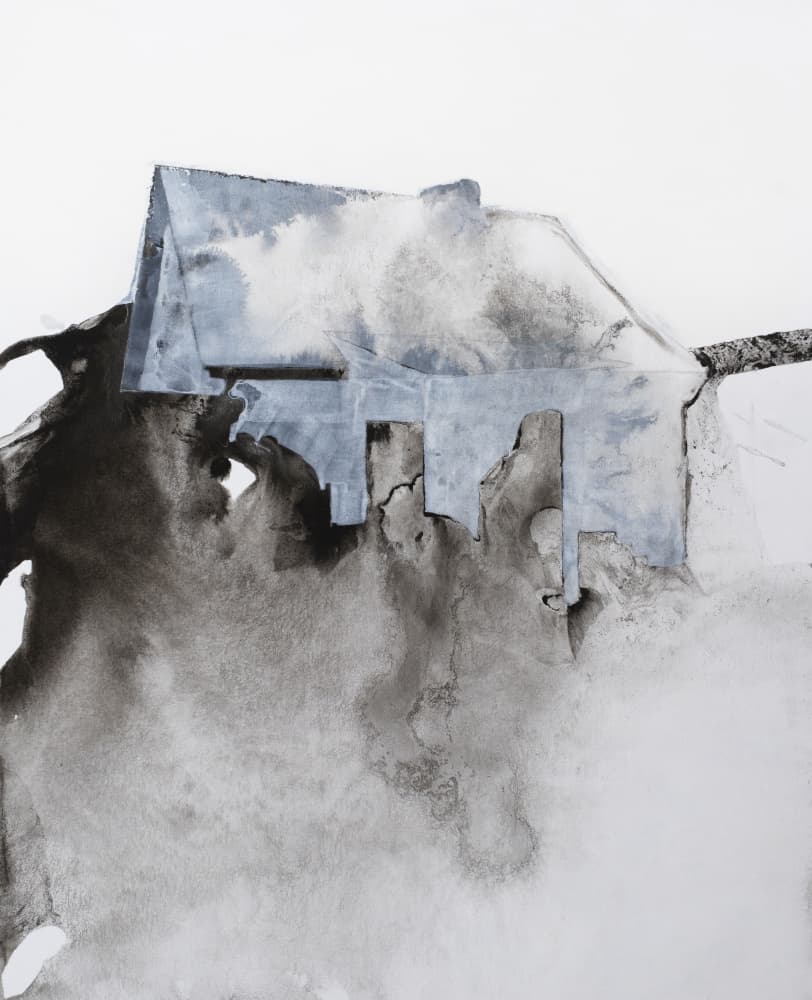 Crumbling Abstract House by Joshua Hoskins — canvas wall art
