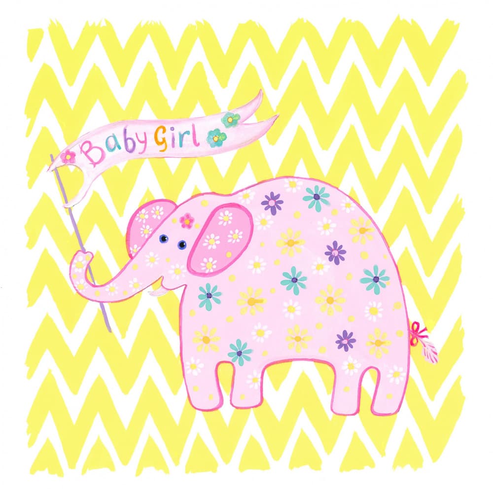 Baby Girl Elephant by Isabelle Brent — canvas wall art
